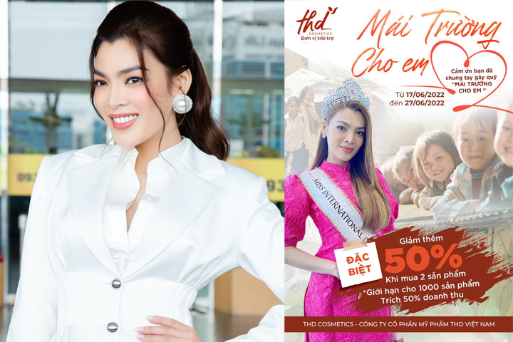 Hoa hậu Trân Đài & THD Cosmetics chung tay gây quỹ “Mái trường cho em”